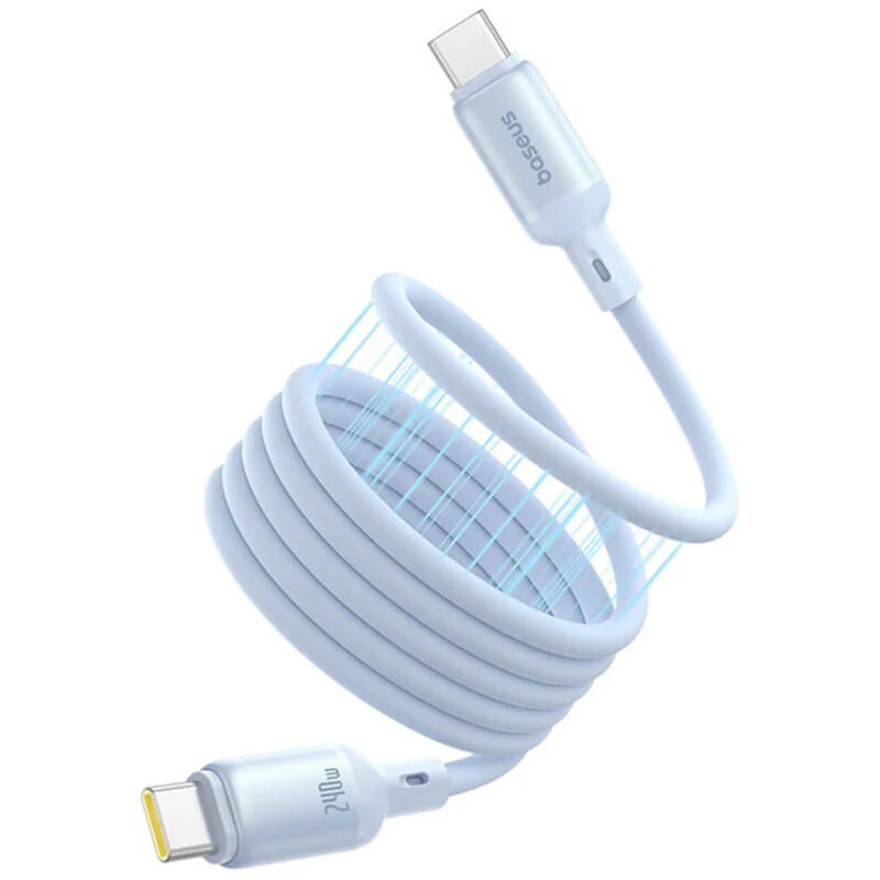 Кабель Baseus PicoGo Magnetic Liquid Silicone USB Type-C - USB Type-C (M/M), 240W, 1 м, Blue (P10376800311-00)