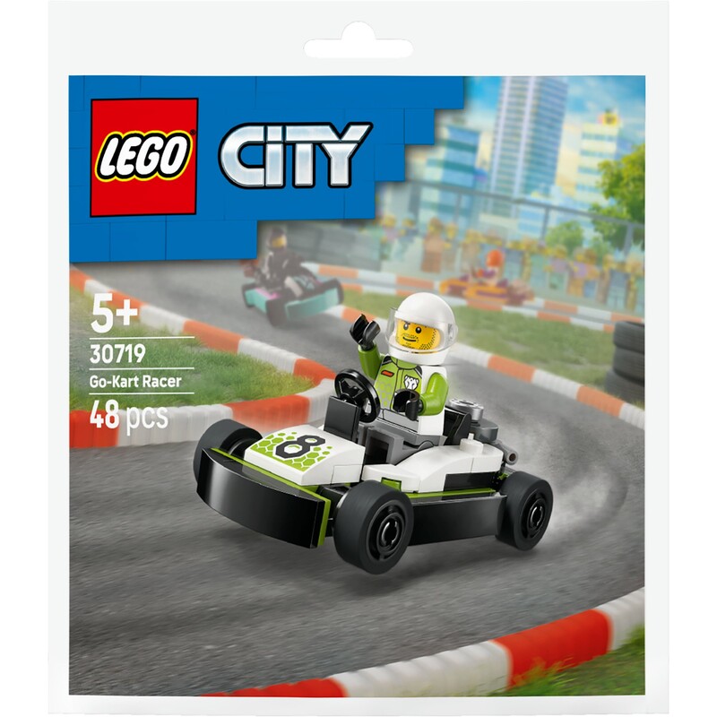 Конструктор LEGO City Гонщик на картинге (30719)