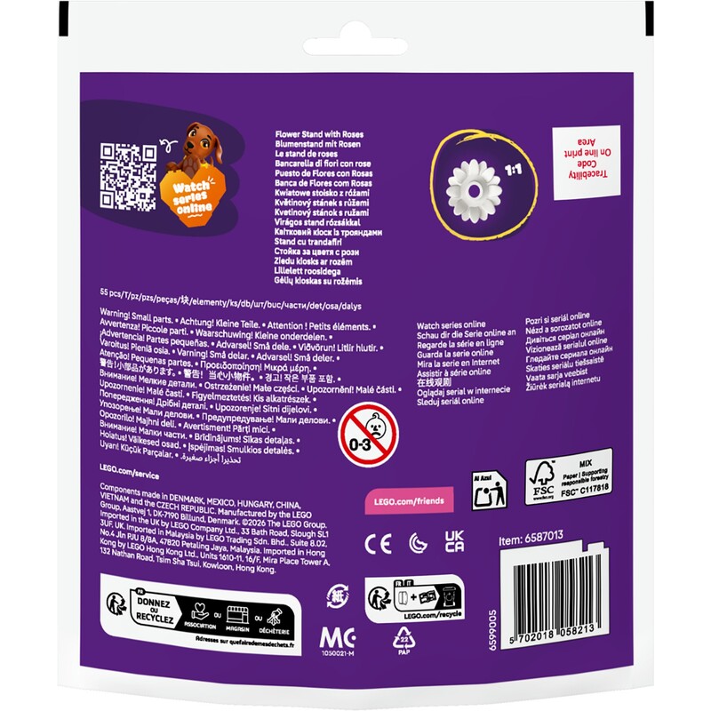 Конструктор LEGO Friends Цветочный киоск с розами (30721)