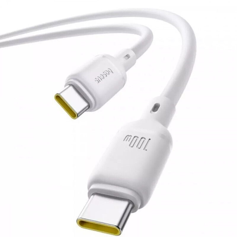 Кабель Baseus Silky Series Fast Charging USB Type-C - USB Type-C (M/M), 100W, 1 м, White (P10377704213-00)