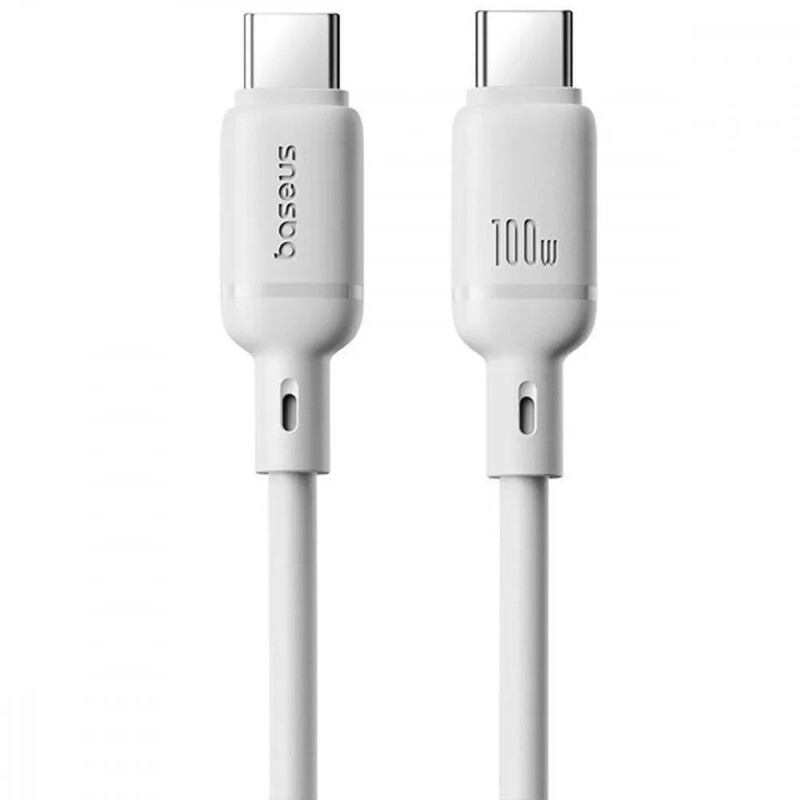 Кабель Baseus Silky Series Fast Charging USB Type-C - USB Type-C (M/M), 100W, 1 м, White (P10377704213-00)