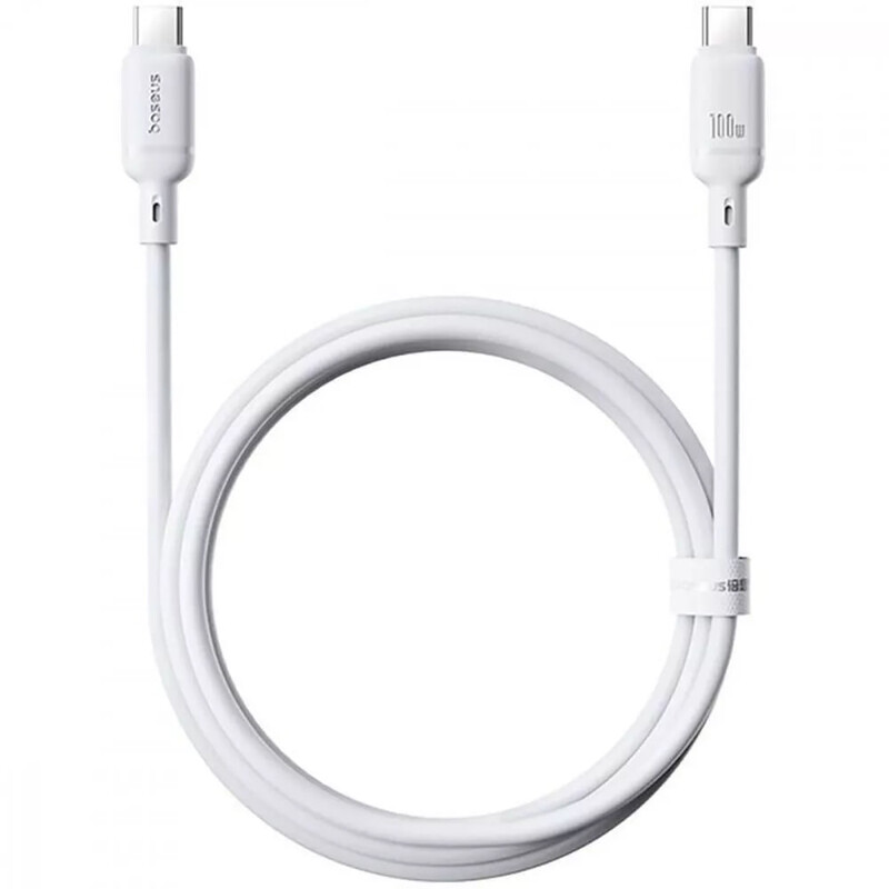 Кабель Baseus Silky Series Fast Charging USB Type-C - USB Type-C (M/M), 100W, 1 м, White (P10377704213-00)