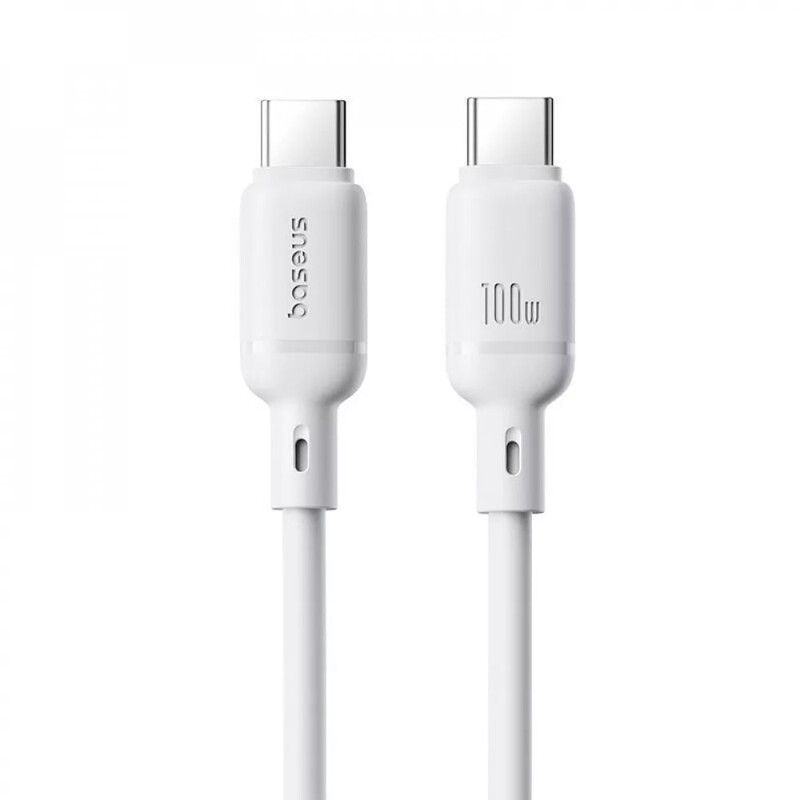 Кабель Baseus Silky Series Fast Charging USB Type-C - USB Type-C (M/M), 100W, 2 м, White (P10377704213-01)