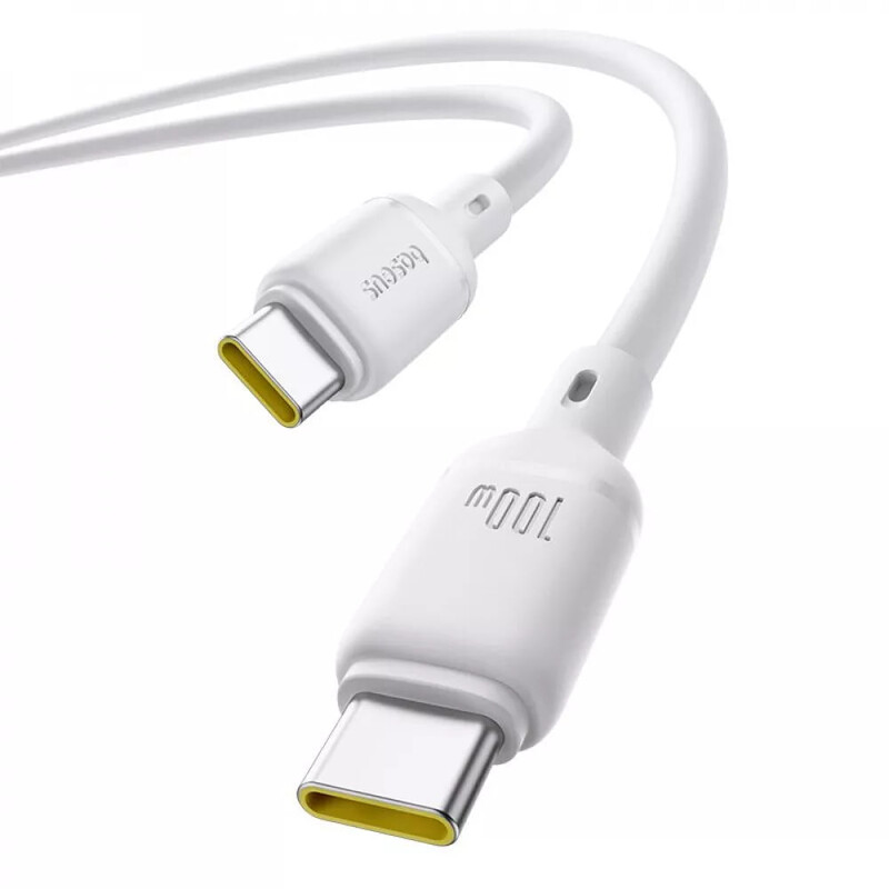 Кабель Baseus Silky Series Fast Charging USB Type-C - USB Type-C (M/M), 100W, 2 м, White (P10377704213-01)