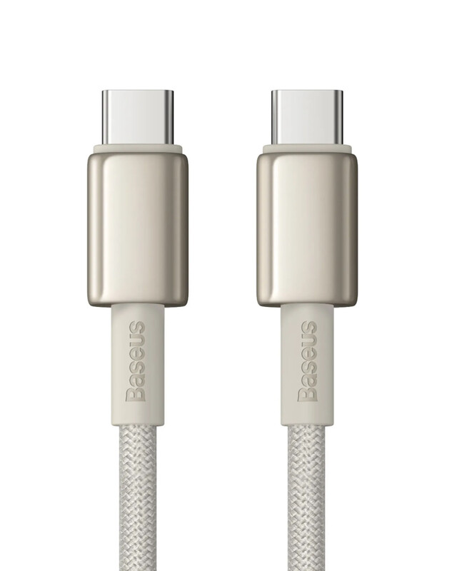 Кабель Baseus Tungsten Gold Fast Charging USB Type-C - USB Type-C (M/M), 100W, 1 м, Gold (P10319800G21-00)