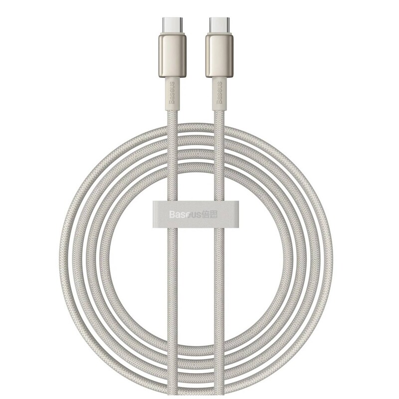 Кабель Baseus Tungsten Gold Fast Charging USB Type-C - USB Type-C (M/M), 100W, 1 м, Gold (P10319800G21-00)