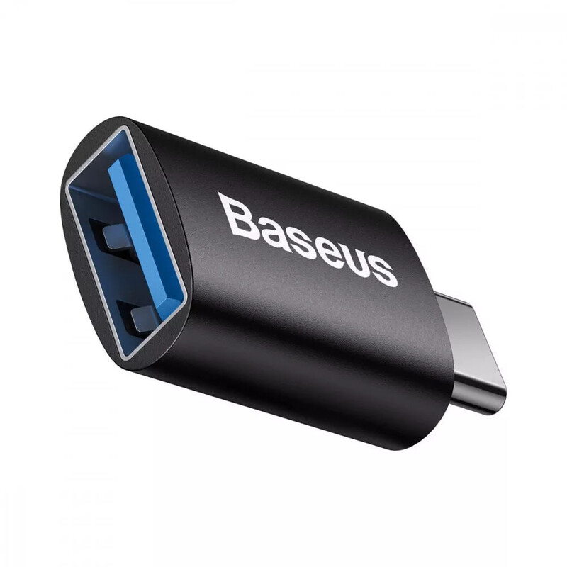 Адаптер Baseus Ingenuity mini OTG USB - USB Type-C (M/F), Black (ZJJQ000001)