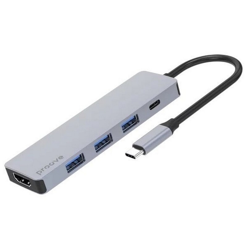 USB-хаб Proove Iron Link USB-C 5-in-1 Silver (HBIL00010604)