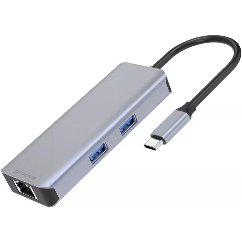USB-хаб Proove Iron Link USB-C 6-in-1 Silver (HBI700010004)