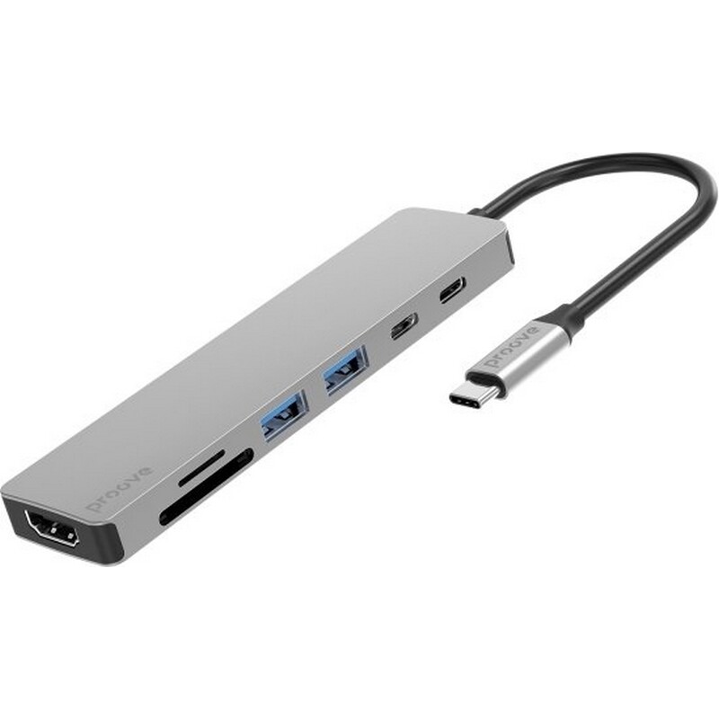 USB-хаб Proove Iron Link USB-C 7-in-1 Silver (HBIL00222004)