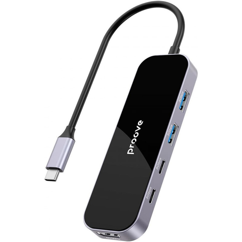 USB-хаб Proove Shadow USB-C 6-in-1 Dark Gray (HBSW10221205)