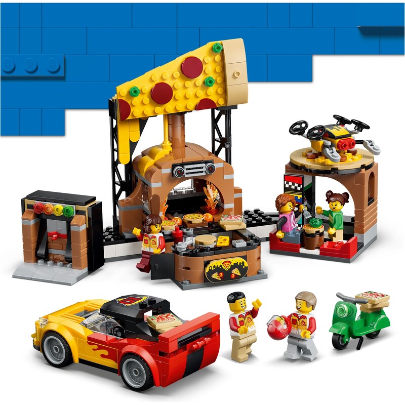 Конструктор LEGO City Доставка пиццы с разными транспортными средствами (60496)