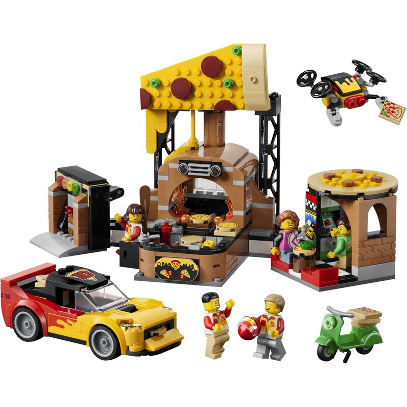 Конструктор LEGO City Доставка пиццы с разными транспортными средствами (60496)