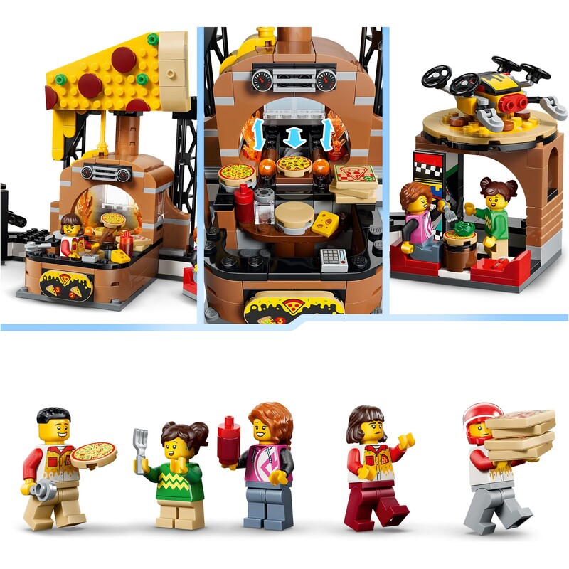 Конструктор LEGO City Доставка пиццы с разными транспортными средствами (60496)