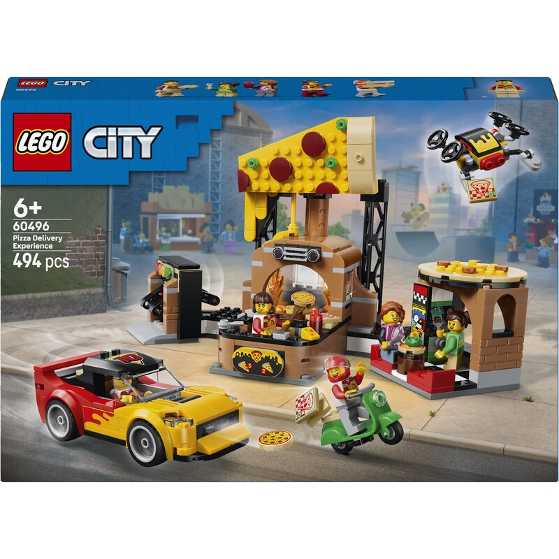 Конструктор LEGO City Доставка пиццы с разными транспортными средствами (60496)