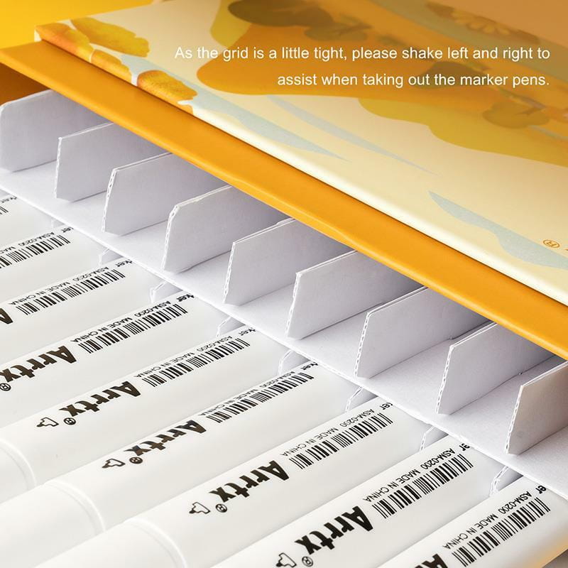 Спиртові маркери Arrtx Alp ASM-02YL 40 кольорів, жовтий тон (LC302185)