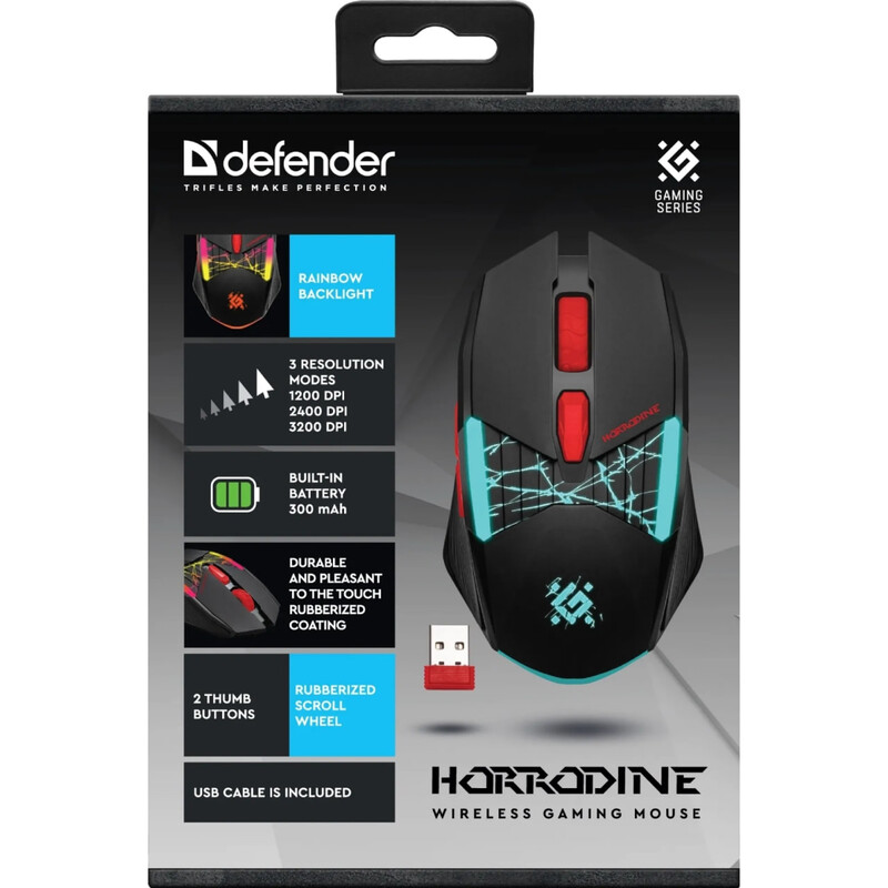Миша бездротова Defender Horrodine GM-237 Black (52237)