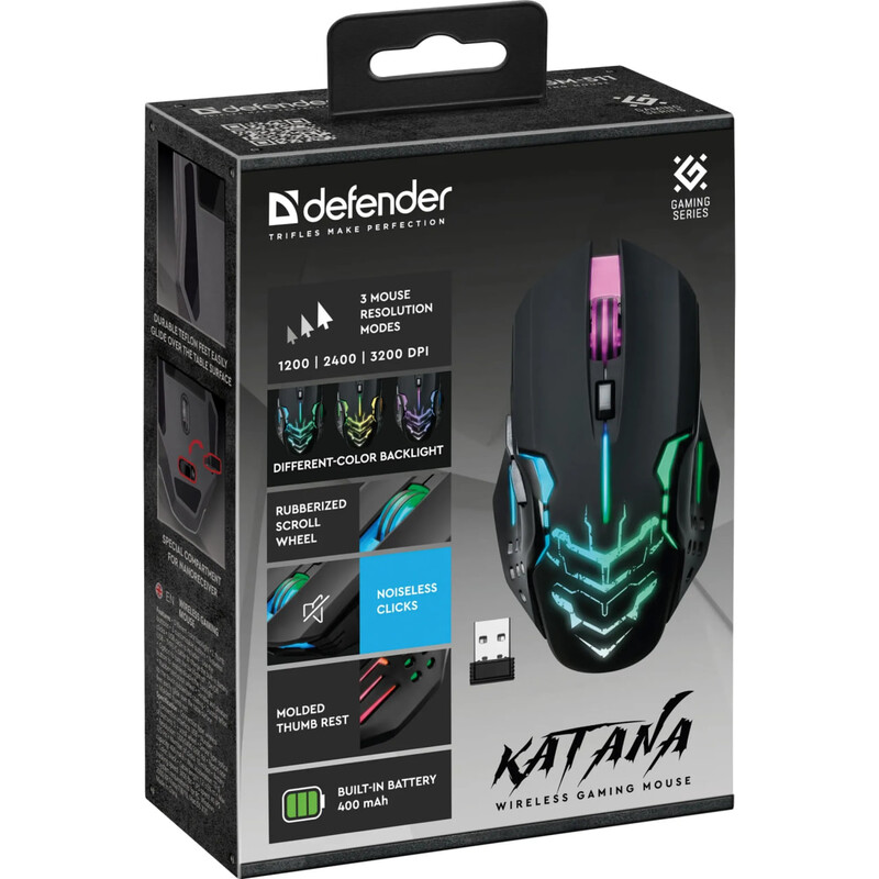 Миша бездротова Defender Katana GM-511 Black (52511)