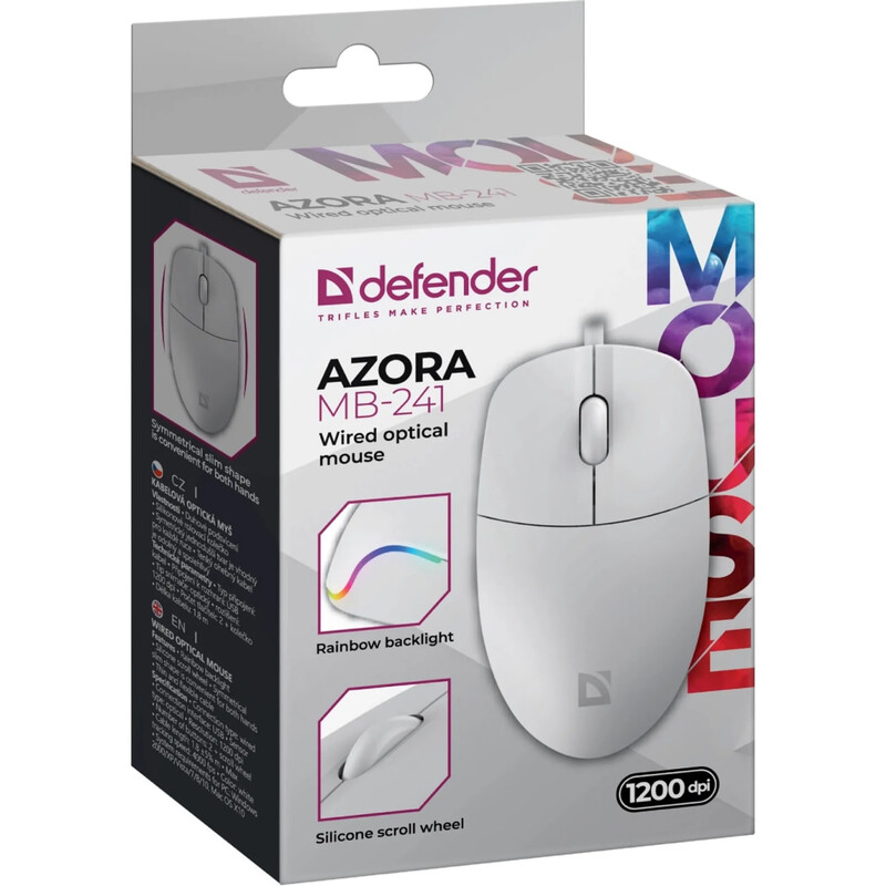 Миша Defender Azora MB-241 White (52242)