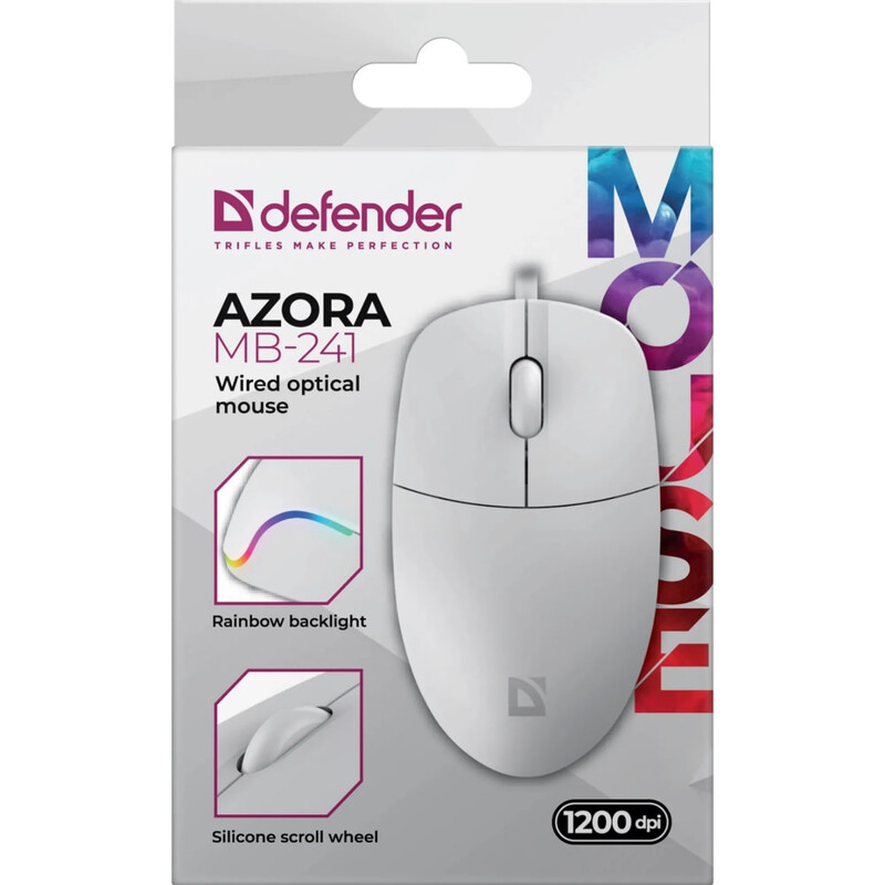 Миша Defender Azora MB-241 White (52242)