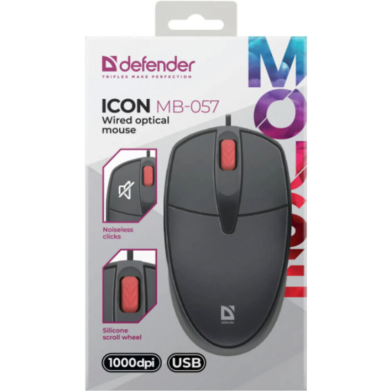 Миша Defender Icon MB-057 Black (52057)