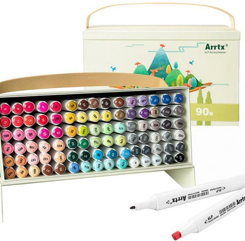 Спиртові маркери Arrtx Alp ASM-0290B 90 кольорів (LC302475)