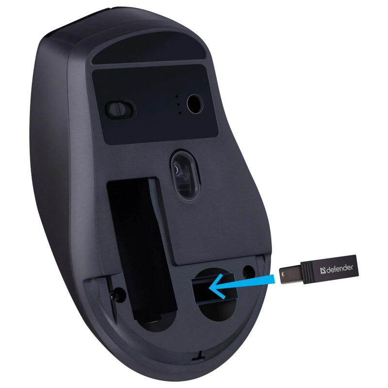 Миша бездротова Defender Effect X MS-095 Black (52095)