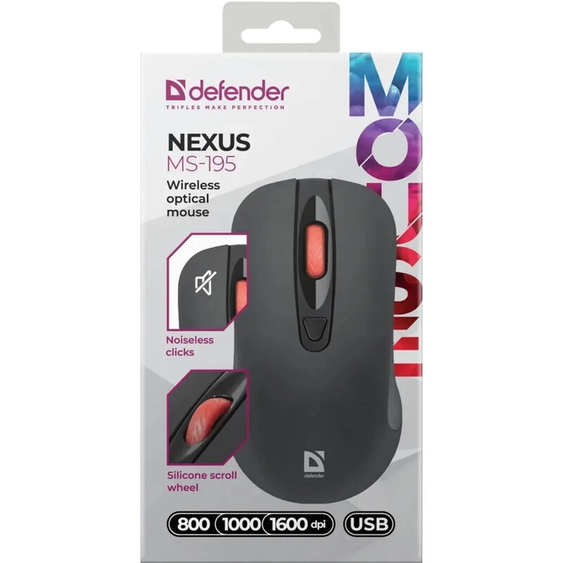 Миша бездротова Defender Nexus MS-195 Black (52195)