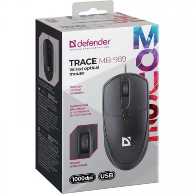 Мышь Defender Trace MB-989 Black (52989)