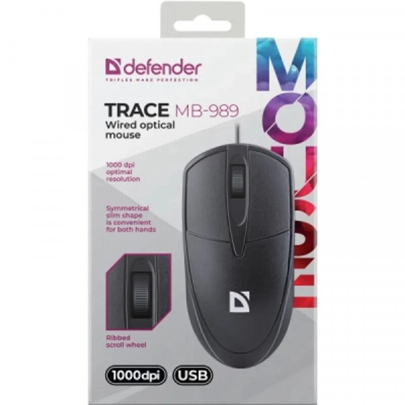 Мышь Defender Trace MB-989 Black (52989)