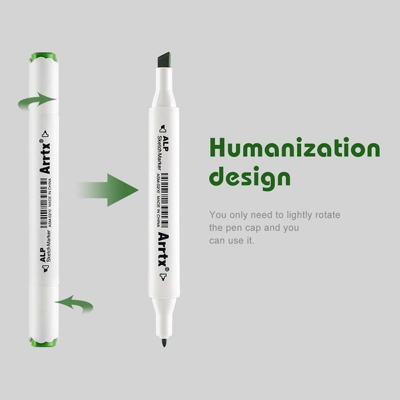 Спиртовые маркеры Arrtx Alp ASM-0280A 80 цветов (LC302192)