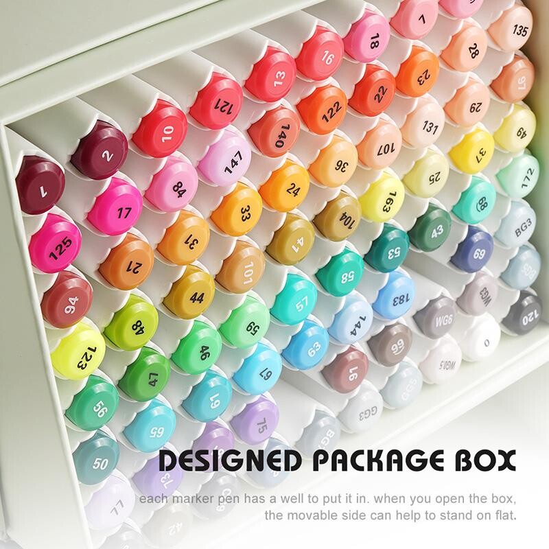 Спиртові маркери Arrtx Alp ASM-0280A 80 кольорів (LC302192)