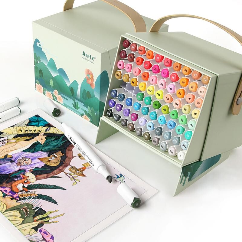 Спиртові маркери Arrtx Alp ASM-0280A 80 кольорів (LC302192)