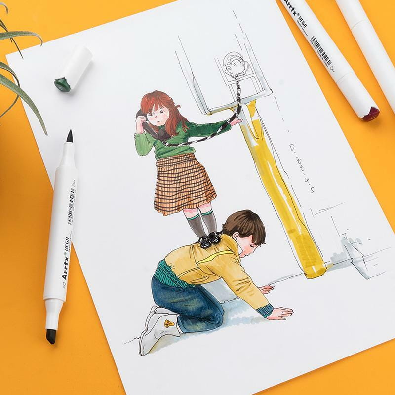 Спиртовые маркеры Arrtx Vega ASM-0380A 80 цветов + сумка (LC302260)