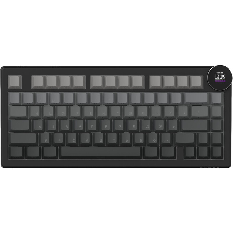 Клавіатура бездротова Ajazz AK820 V2 White Peach Switch Black/Gray (AK820-V2-WP-S-BG)