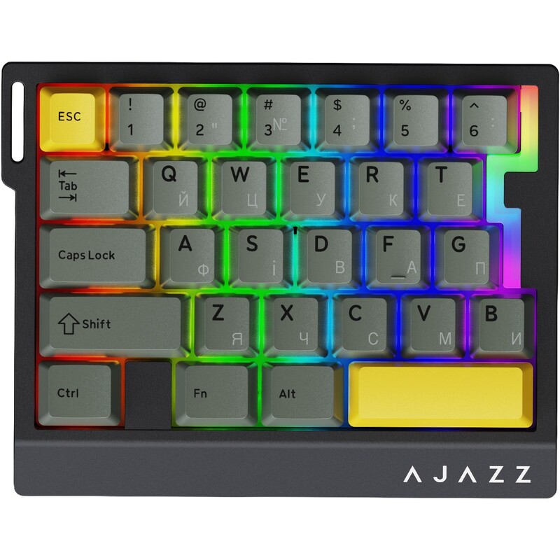 Клавіатура Ajazz AK029 Ice lsland Magnetic Switch Black/Yellow (AK029-I-BY)