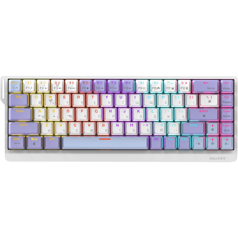 Клавиатура Ajazz NK68 V2 Red Switch Purple/White (NK68-V2-R-PWB)