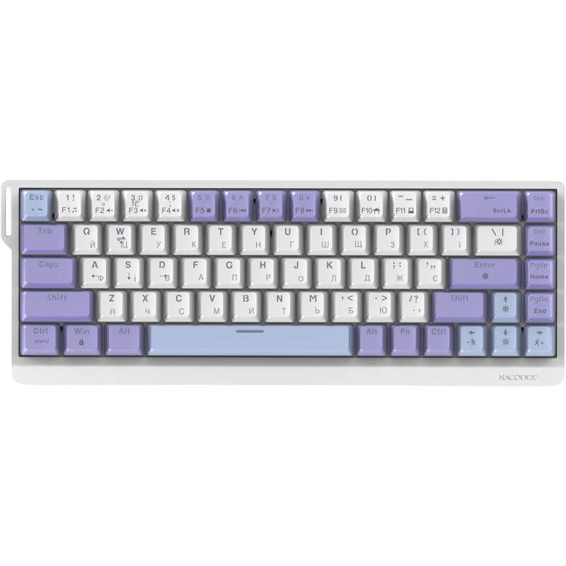 Клавиатура Ajazz NK68 V2 Red Switch Purple/White (NK68-V2-R-PWB)