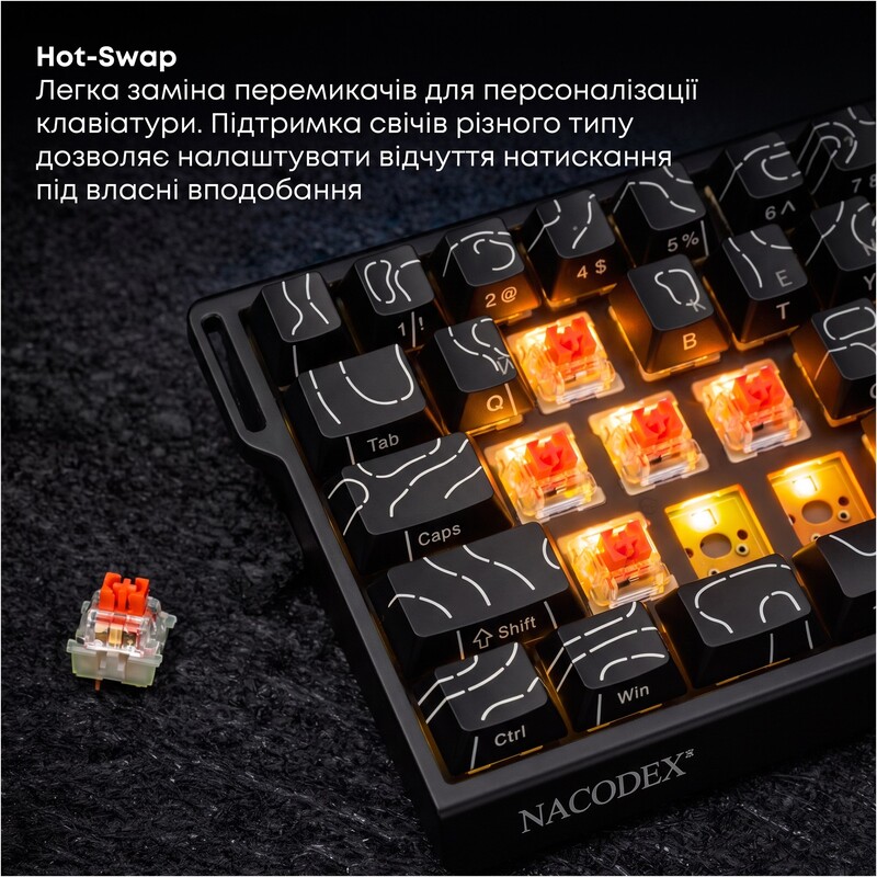 Клавиатура Ajazz NK68 V2 Red Switch Purple/White (NK68-V2-R-PWB)
