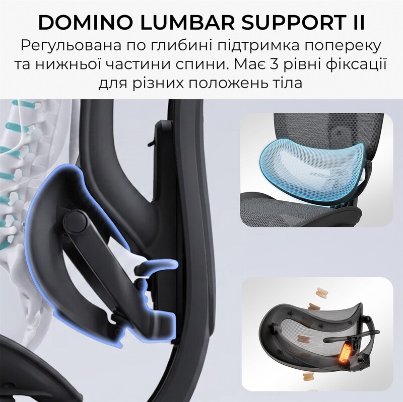 Крісло офісне Sihoo Doro C300 PRO V2 Black (C300-PRO-V2-B101)