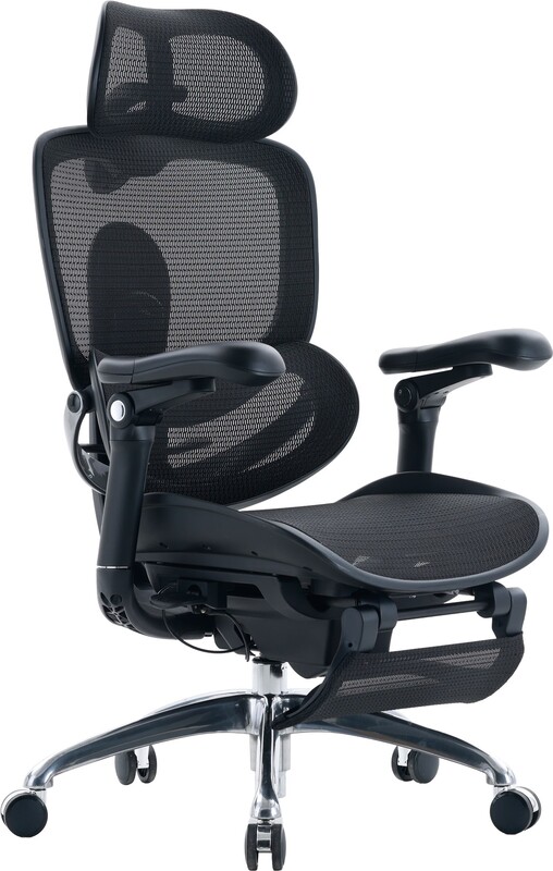 Крісло офісне Sihoo Doro C300 PRO V2 Black з підставкою для ніг (C300-PRO-V2-B101-JT)
