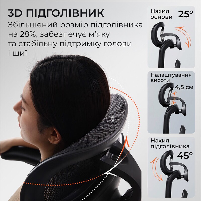 Крісло офісне Sihoo Doro C300 PRO V2 White (C300-PRO-V2-B102)