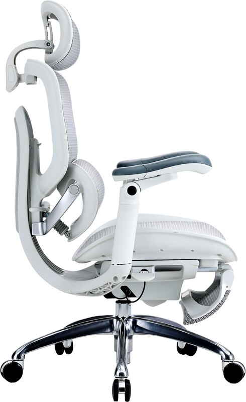 Крісло офісне Sihoo Doro C300 PRO V2 White з підставкою для ніг (C300-PRO-V2-B102-JT)