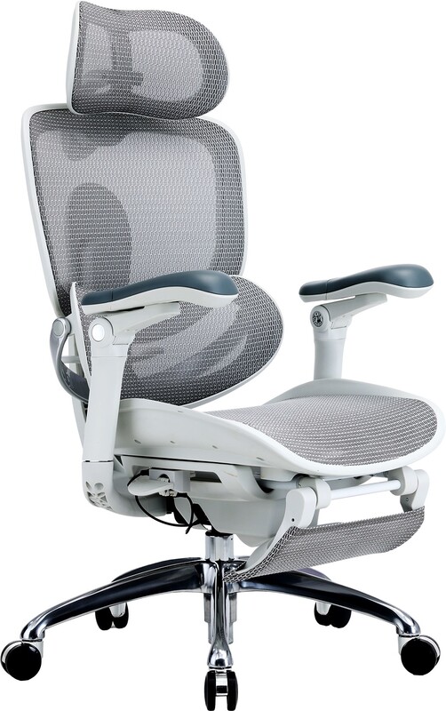 Крісло офісне Sihoo Doro C300 PRO V2 White з підставкою для ніг (C300-PRO-V2-B102-JT)