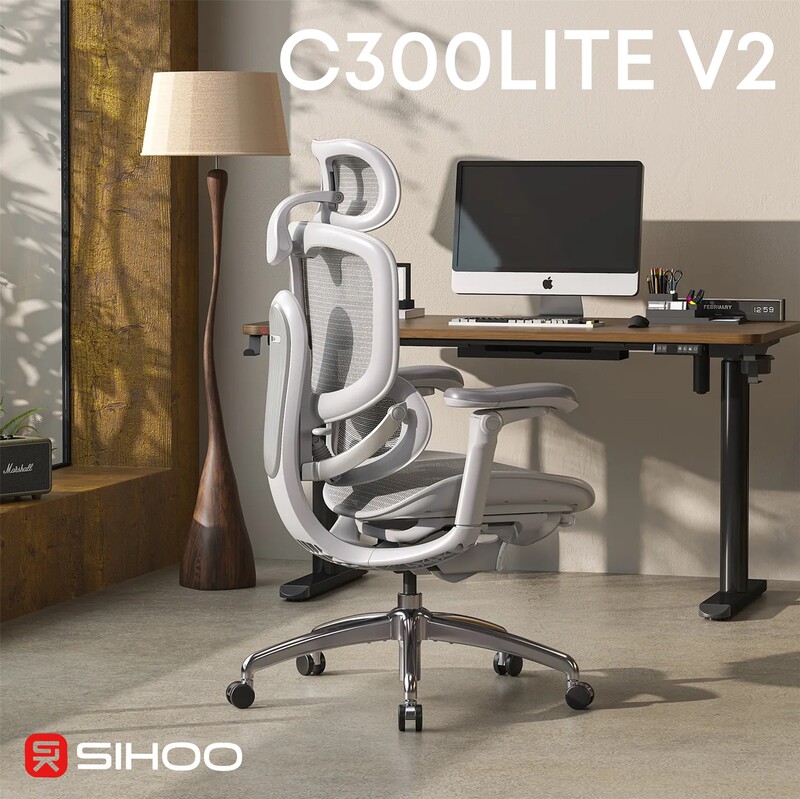 Крісло офісне Sihoo Doro C300 Lite V2 White (C300-LITE-V2-B102)