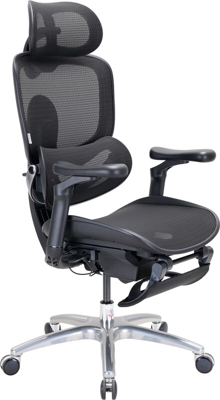 Крісло офісне Sihoo Doro C300 Lite V2 Black з підставкою для ніг (C300-LITE-V2-B101-JT)