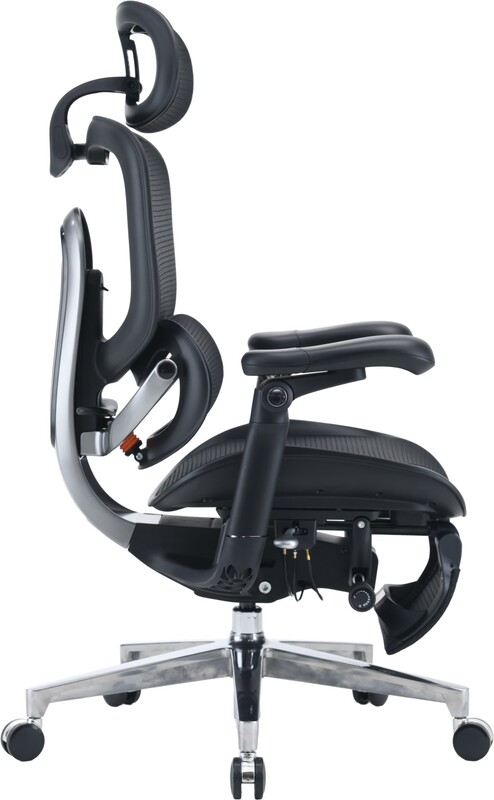 Крісло офісне Sihoo Doro C500 V2 Ultra Black з підставкою для ніг (C500-V2-B101-JT)