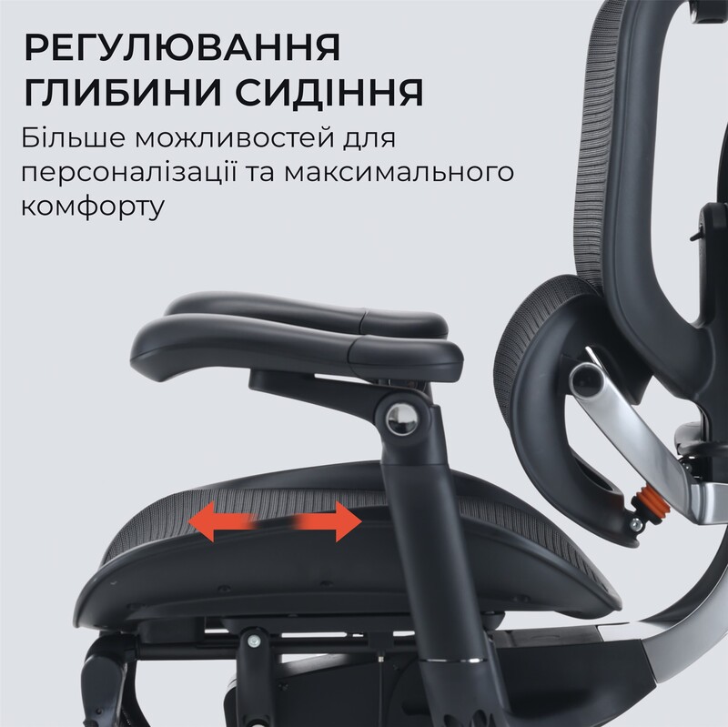Крісло офісне Sihoo Doro C500 V2 Ultra Black з підставкою для ніг (C500-V2-B101-JT)