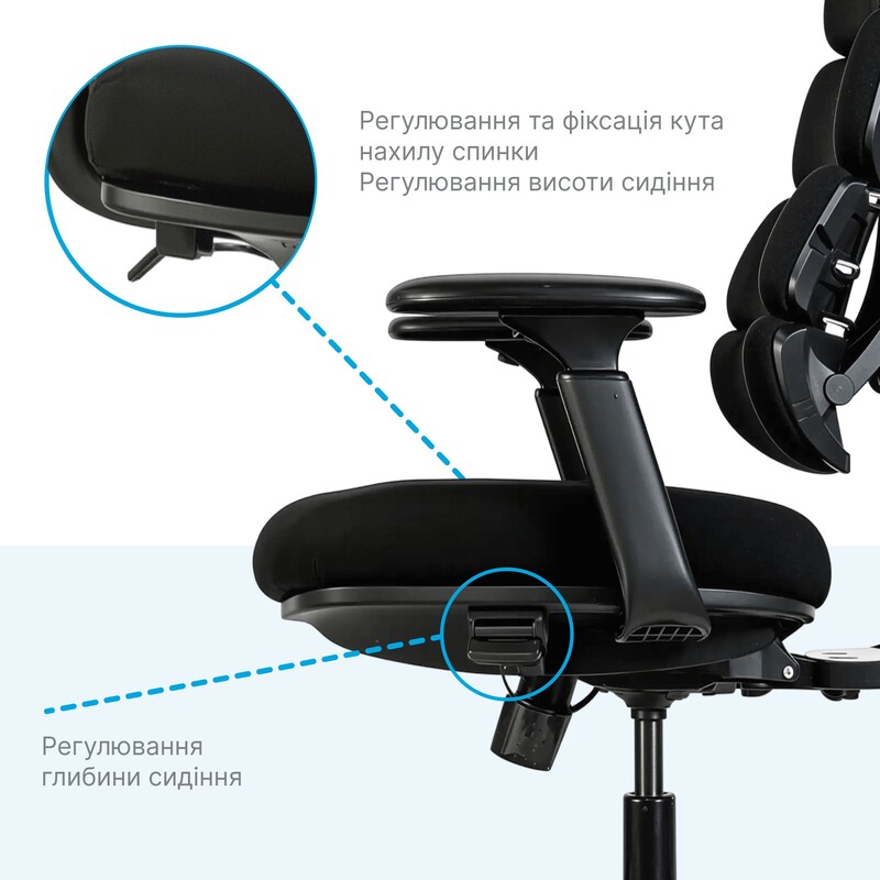 Кресло офисное OfficePro FlexCore ОС120B Black