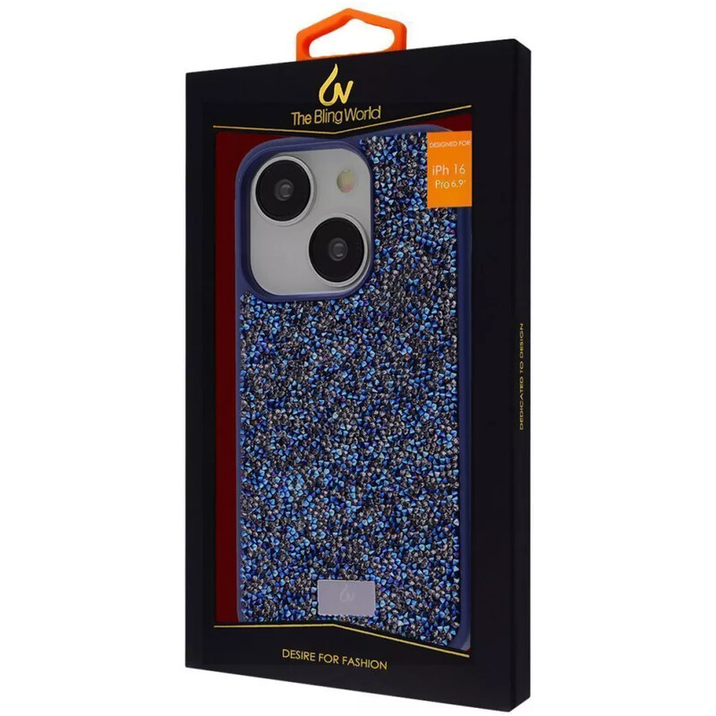 Чохол-накладка Bling World Rock Diamond (TPU) iPhone 16 Pro Blue Titanium